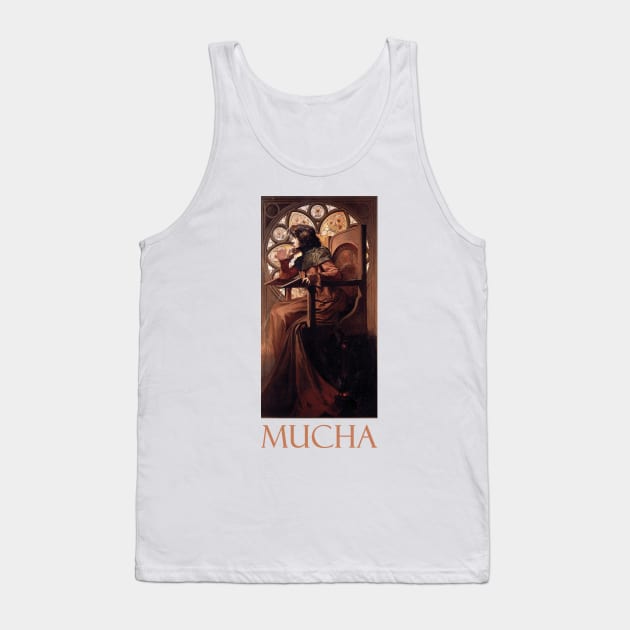 Portrait of Actress Sarah Bernhardt (1896) by Alphonse Mucha Tank Top by Naves